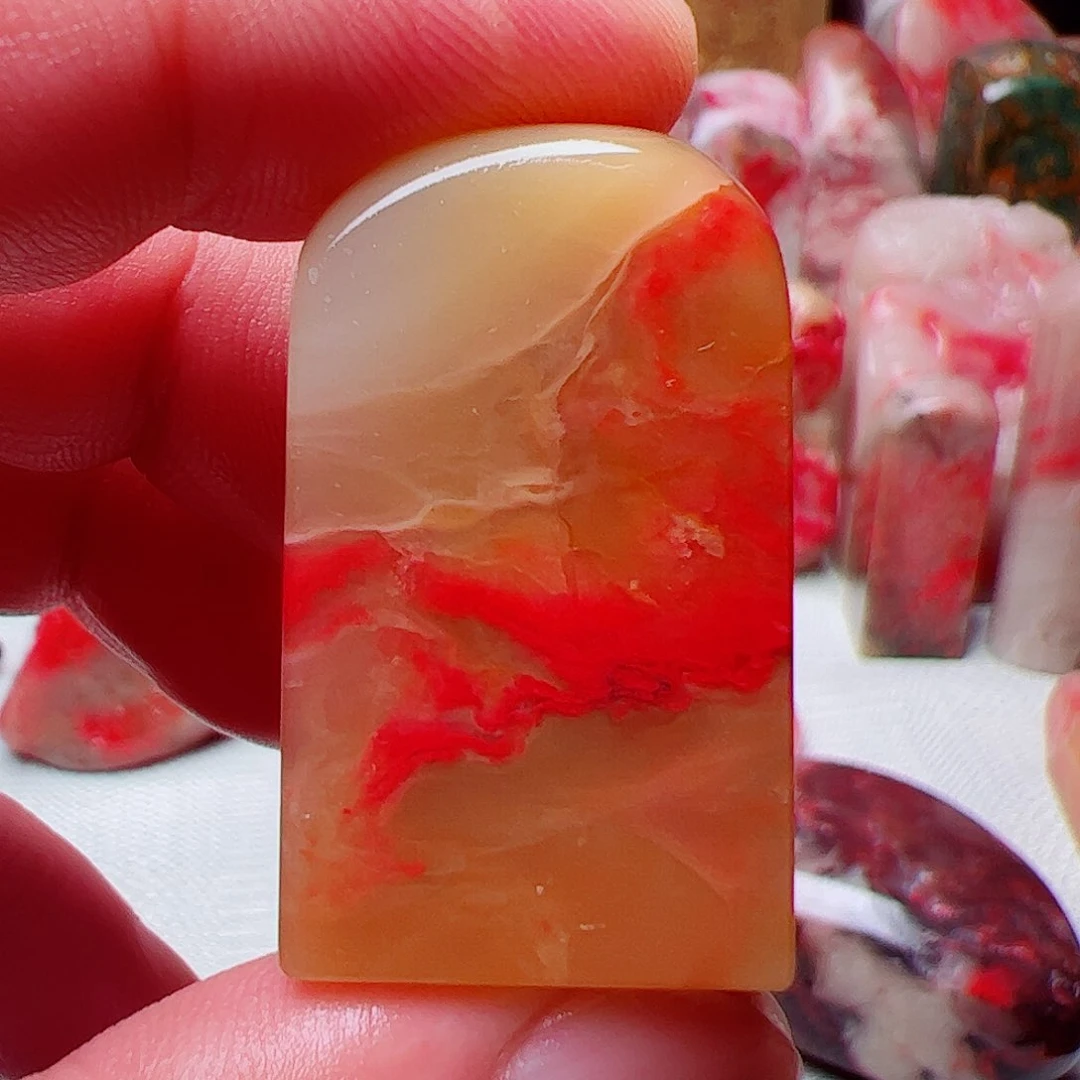 巴林石鸡血石印章