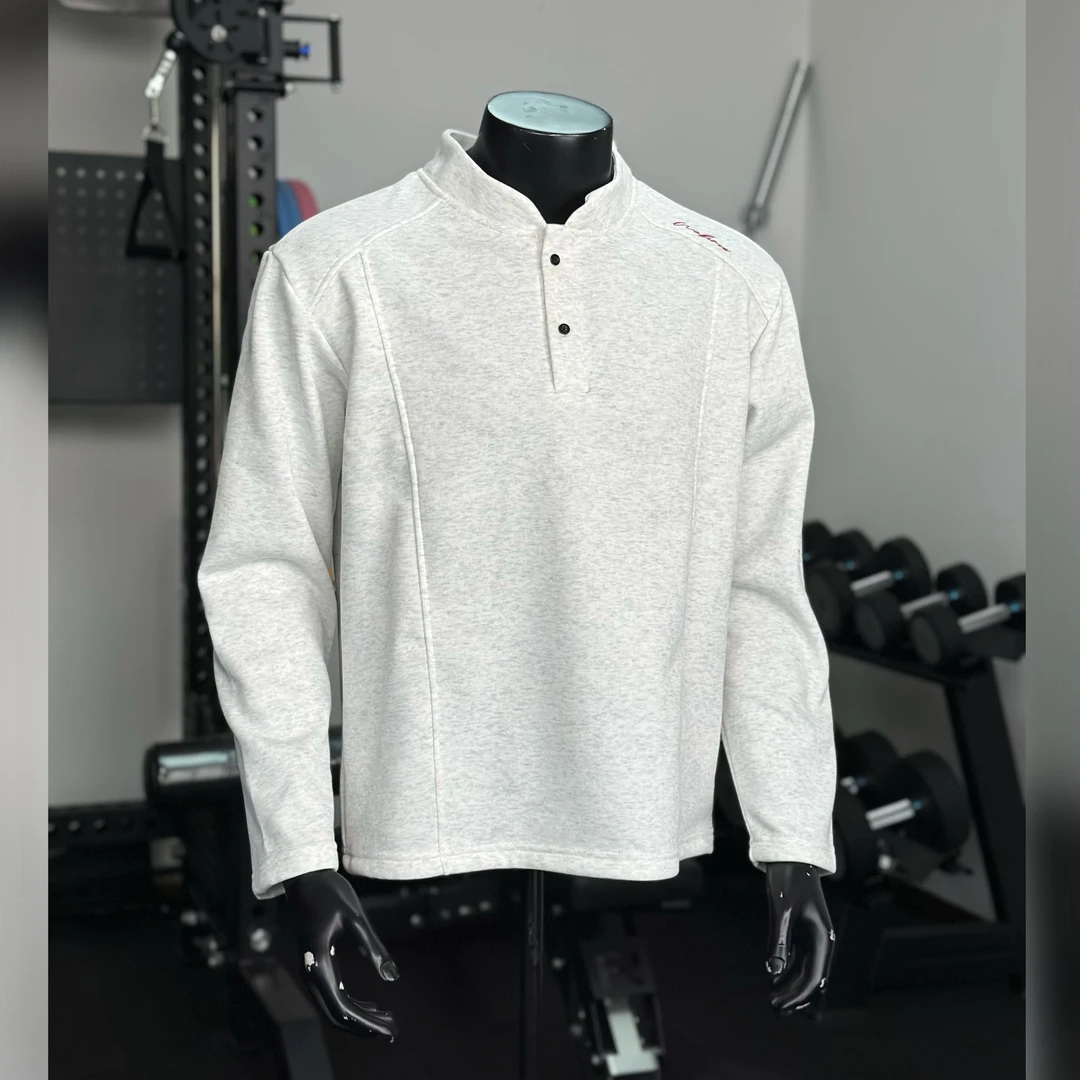 WABRAVE无极长袖秋冬加绒打底亨利衫半高领美式正肩百搭卫衣男女