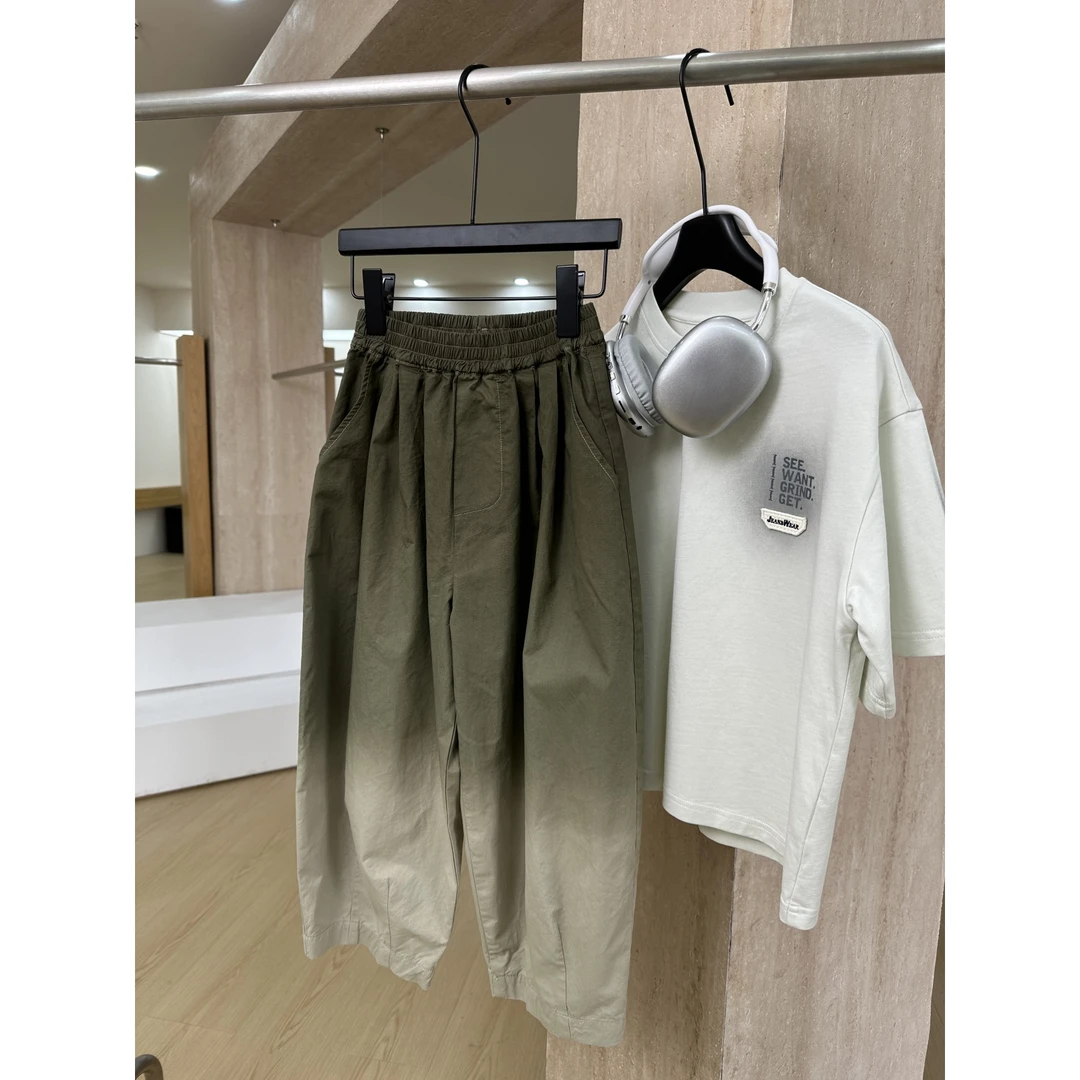 【个人系列-工艺】“渐渐变好”手工吊染高织高密薄款萝卜裤MMK92036