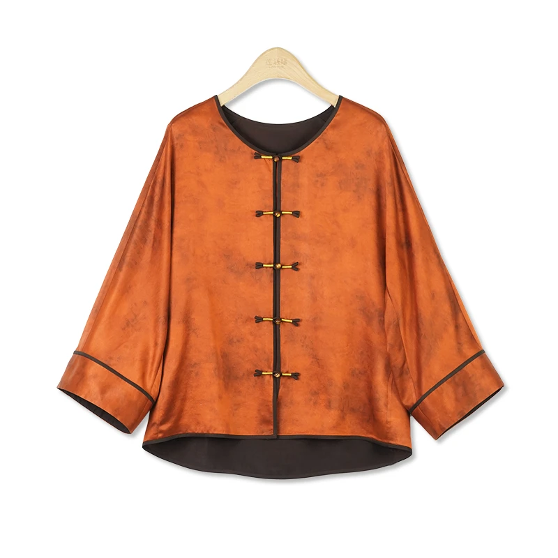 橘绘·前喷重缎上衣 新中式国风女装1c1019900