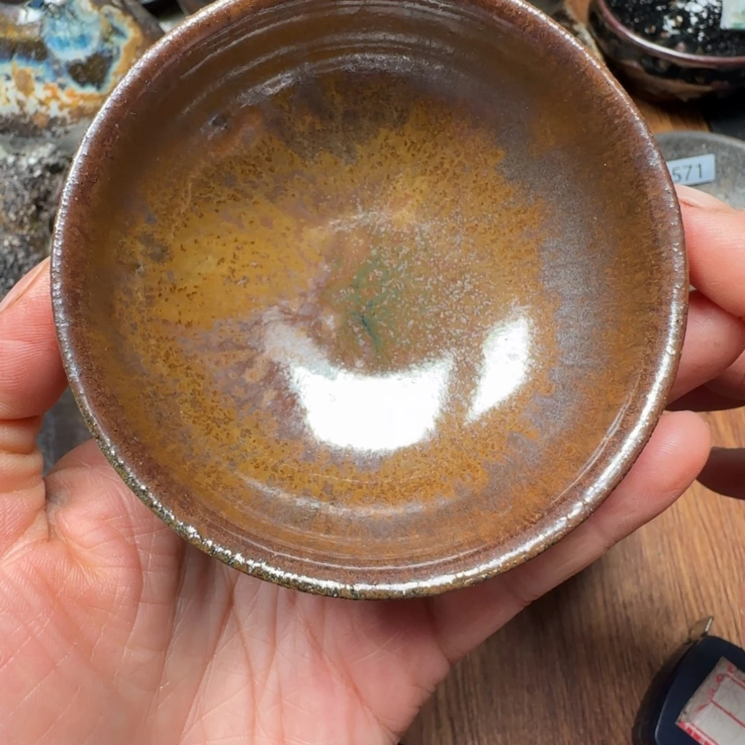 柴烧建盏茶盏茶杯573