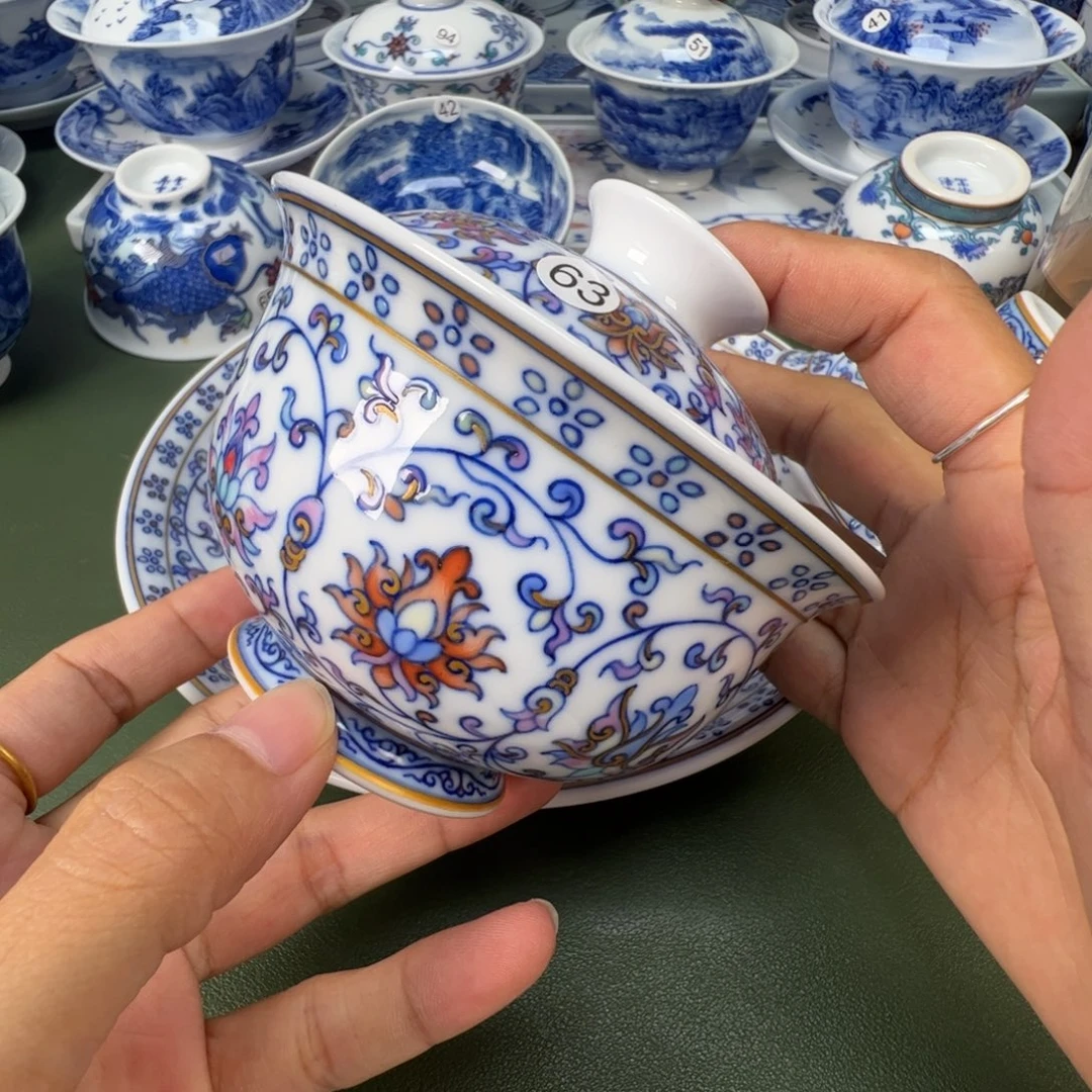 景德镇纯手工纯手绘茶具木木63