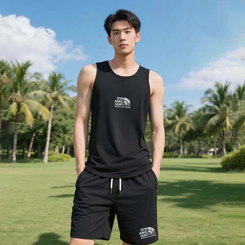 动感北面短袖套装情侣夏季宽松冰氧圆领T恤上衣户外春夏男士透气