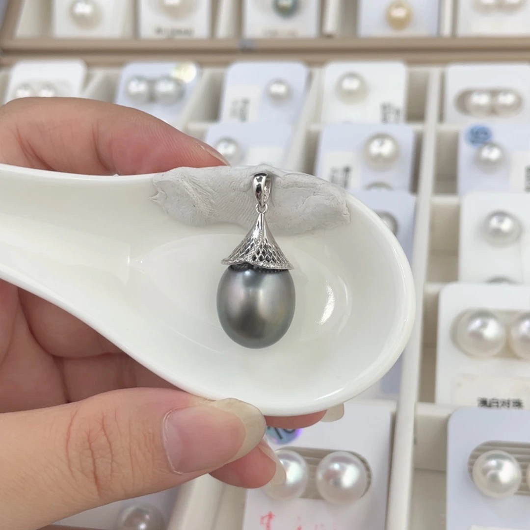 未镶嵌海水珍珠大溪地吊坠14-15mm