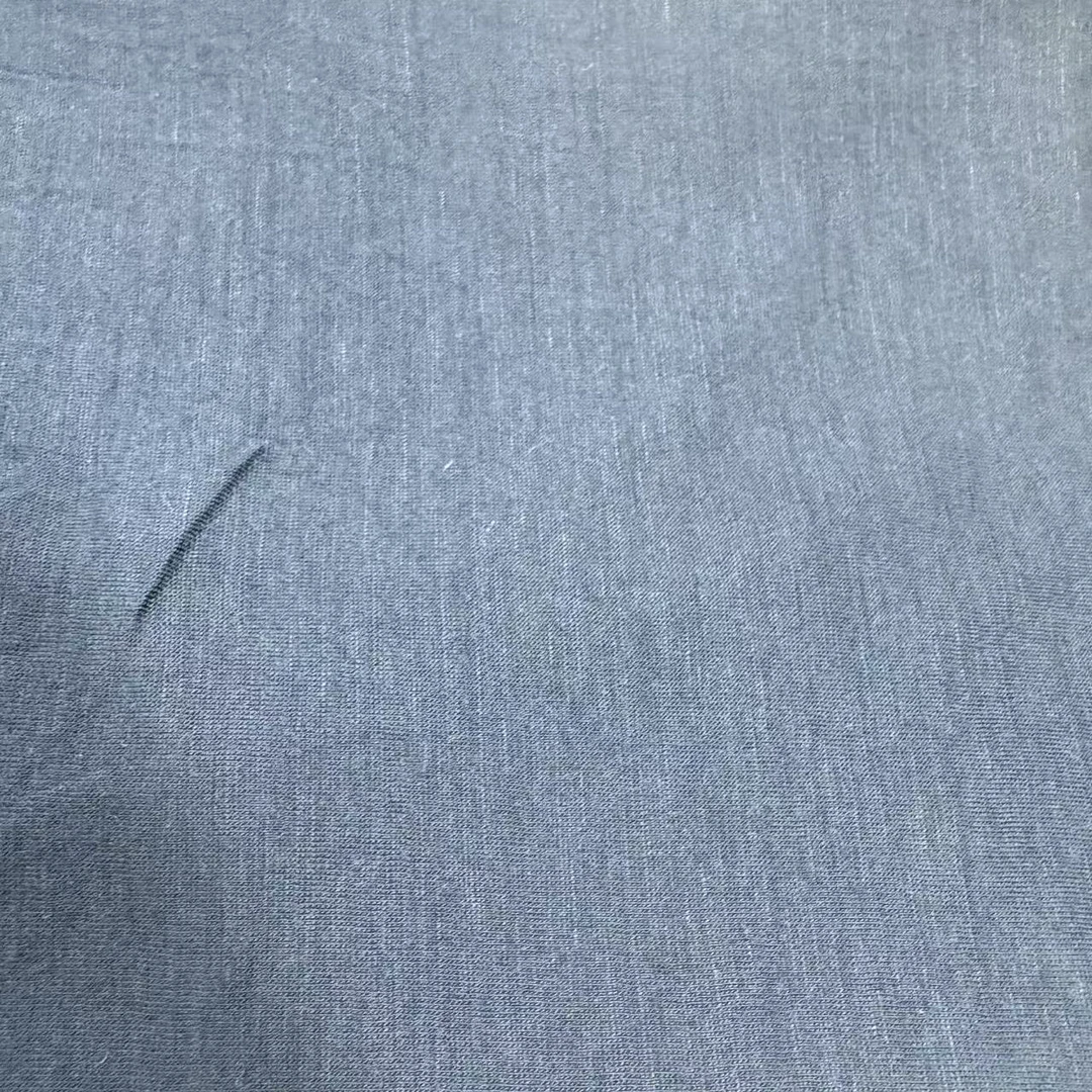 意大利织造 羊毛交织针织藏青色纯色服装布料 215G/M