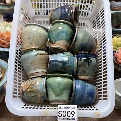 紫砂花盆009微瑕品口径4到4.5左右