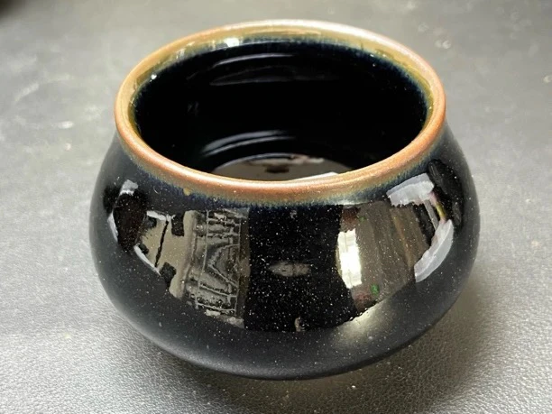 乌金大口佛肚复古陶瓷扳指杯高端茶盏主人杯建窑建盏柴烧杯茶杯