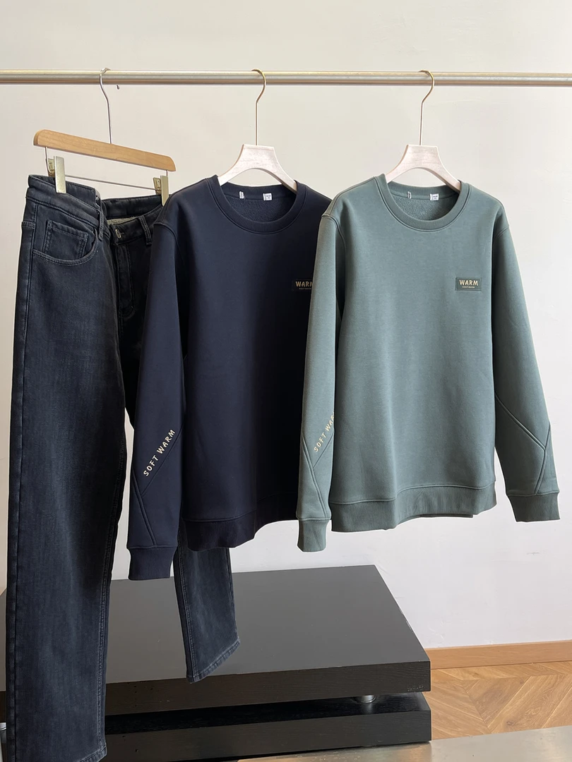 特！轻暖舒适！加绒加厚！商场余D 男士保暖秋冬卫衣 C18 H7222