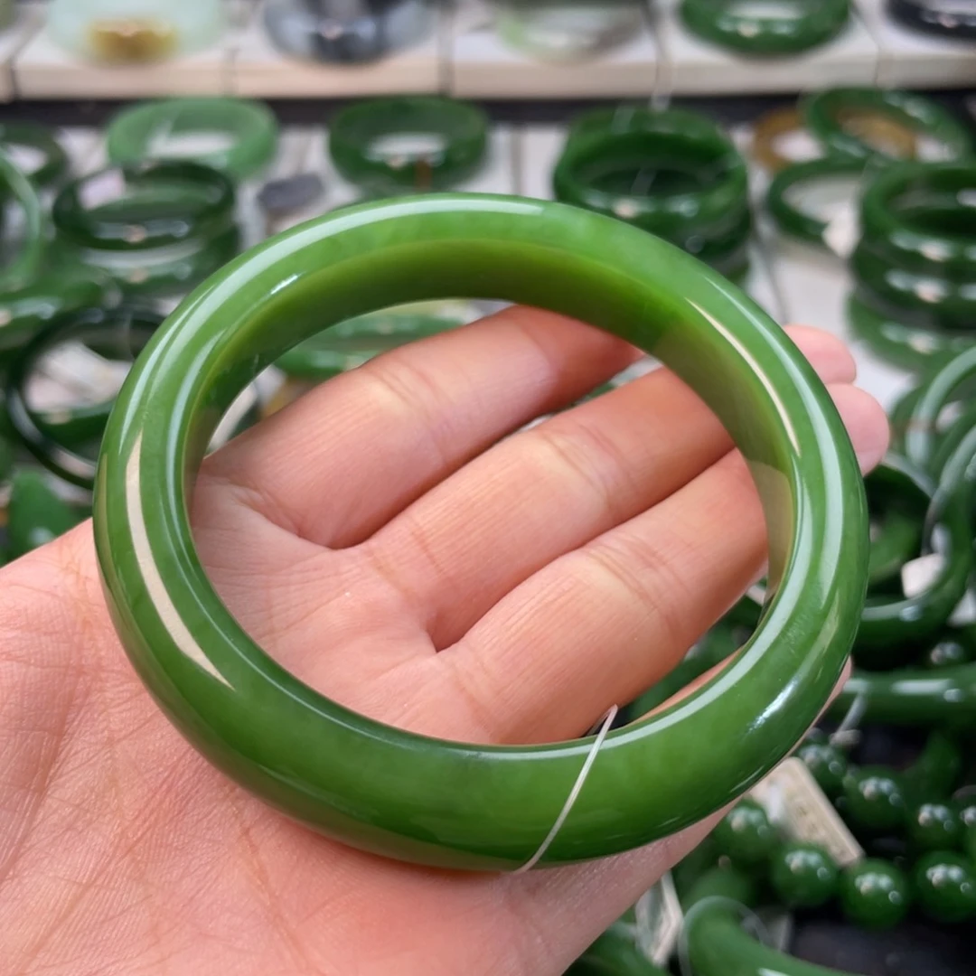 和田玉（碧玉）手镯未镶嵌64