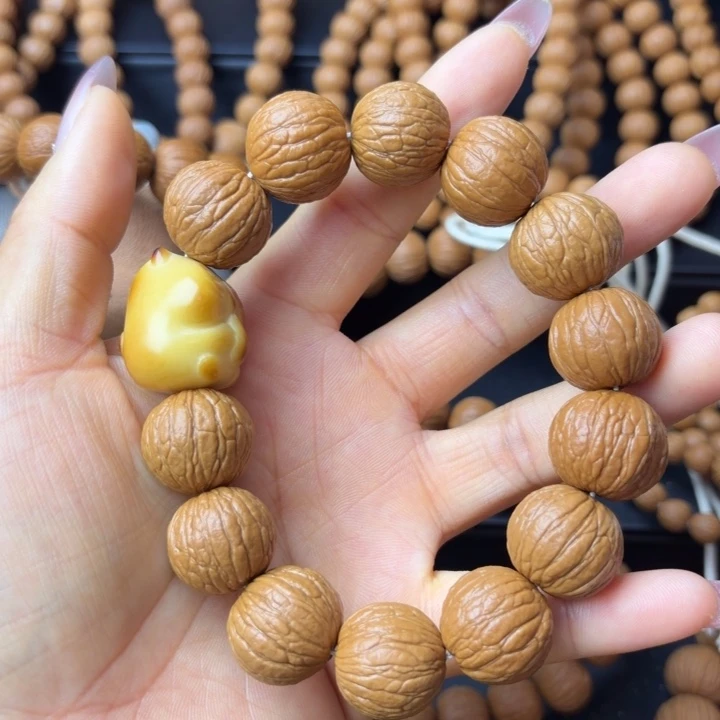 猴头核桃手串19+全品精卡聚宝盆原皮原色无药无修