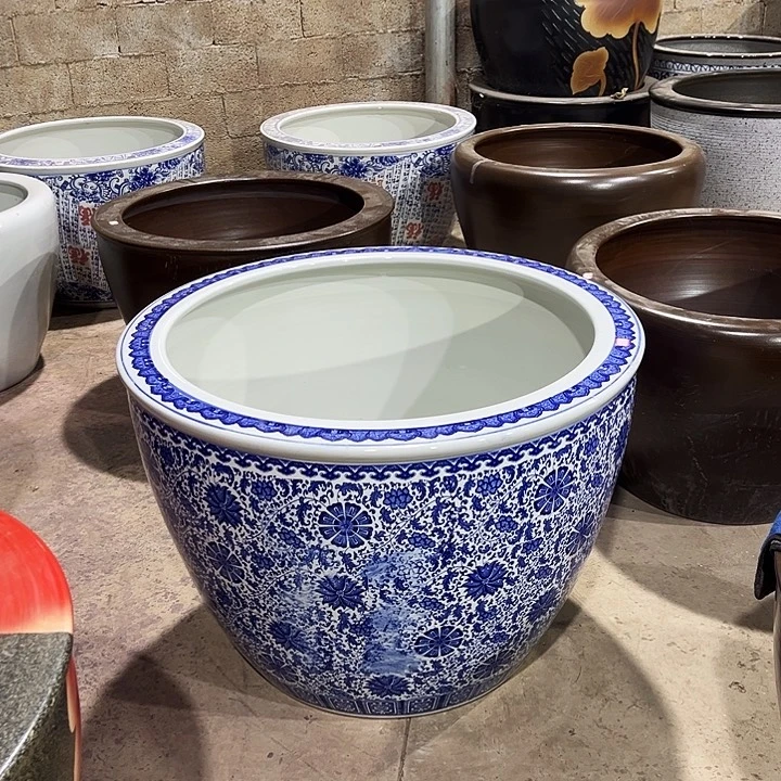 阿***建景德镇陶瓷鱼缸艺术