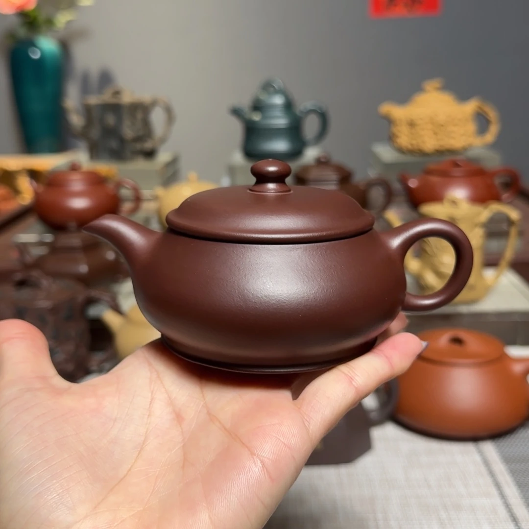 紫砂茶壶老紫泥 155cc 明炉