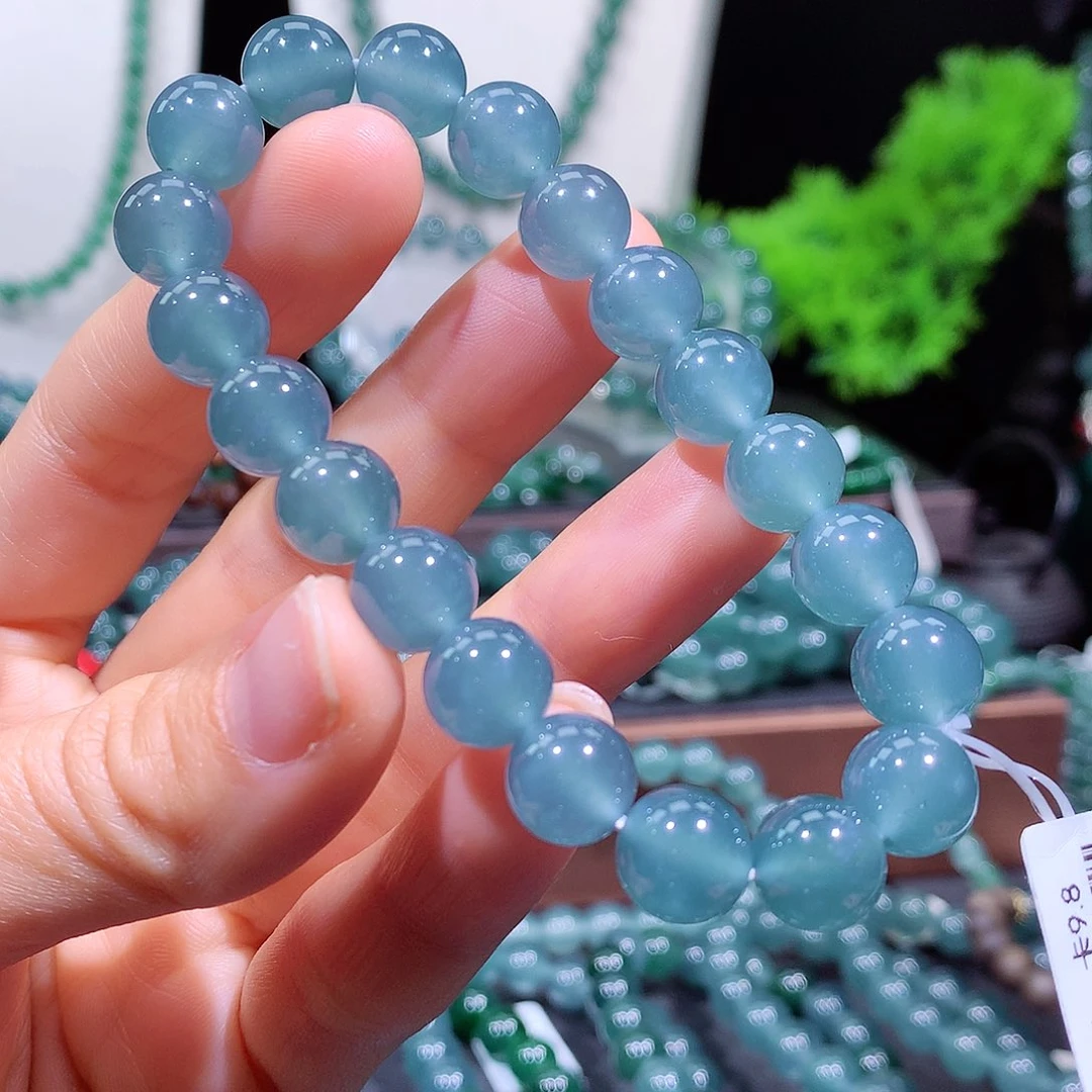 翡翠未镶嵌手链天然a货翡翠手串10mm