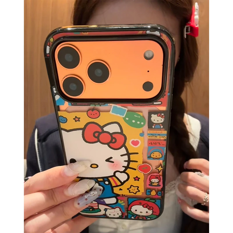 BANCA趣萌Kitty插画适用苹果17/16promax手机壳iPhone15/14/13/12