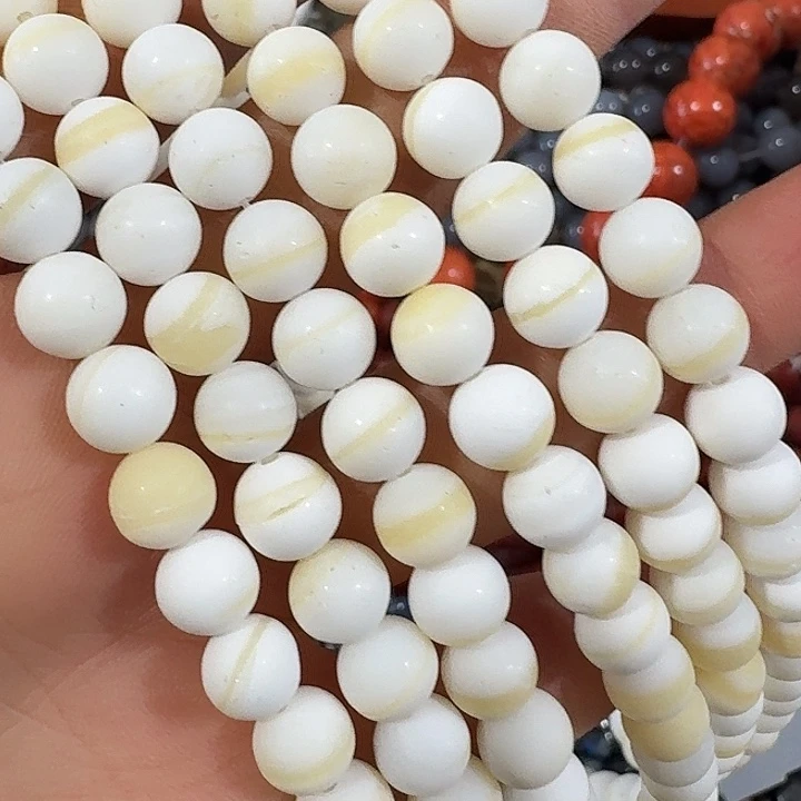 玛瑙/玉髓合金珠宝半成品一条8mm一线珠