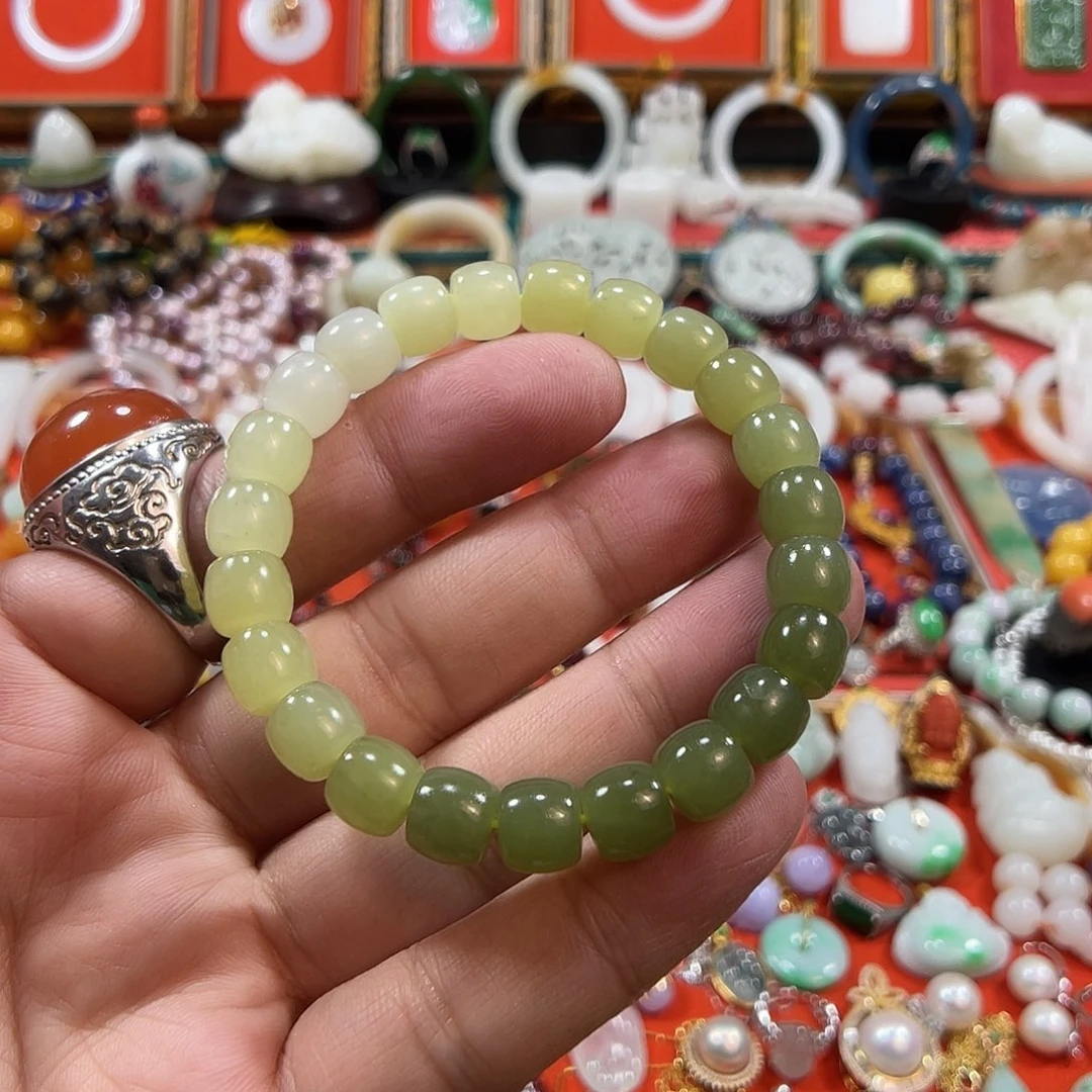 和田玉未镶嵌手链