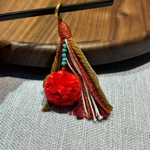 X-289新年鸿运红红火火流苏小挂件提溜