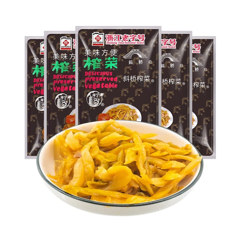 [一食严选]斜桥榨菜五连包袋装90g*5下饭菜方便食品