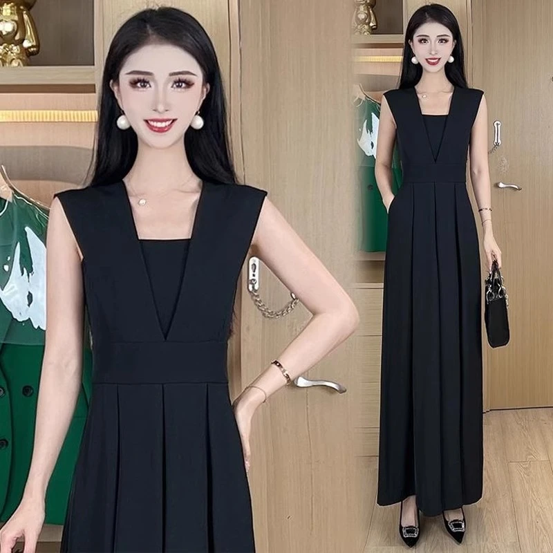 时尚背带裤套装女2025夏季新款洋气显瘦高级感收腰连体阔腿裤裙裤