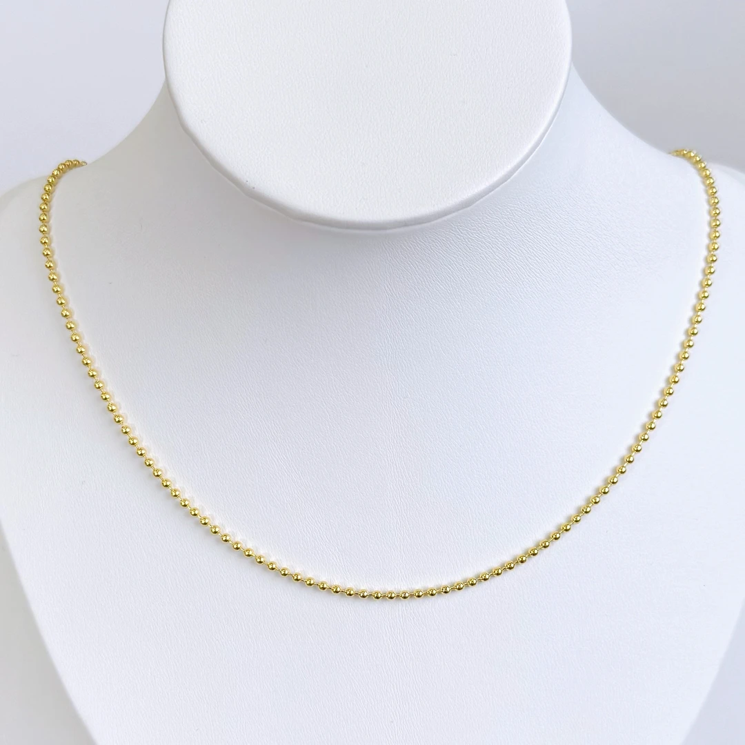 足金999 小米珠项链