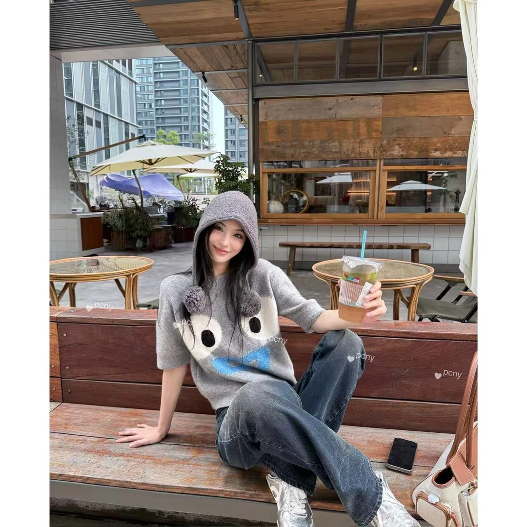 PCNY「Emoji表情」不理理秋季新款女装时尚趣味减龄针织衫