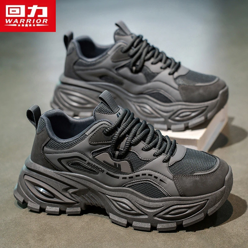 回力男鞋冬季潮牌运动鞋2025新款休闲潮鞋厚底防滑增高复古老爹鞋