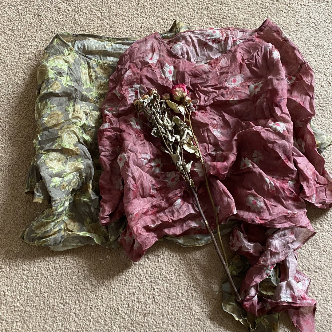 复古时尚苎麻小衫长约50胸围122