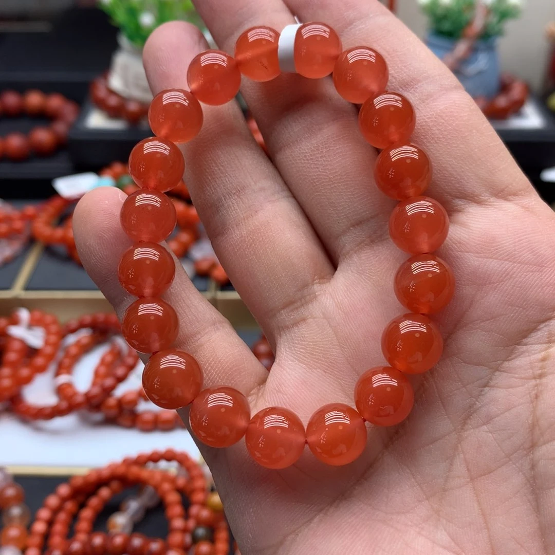南红玛瑙手链未镶嵌