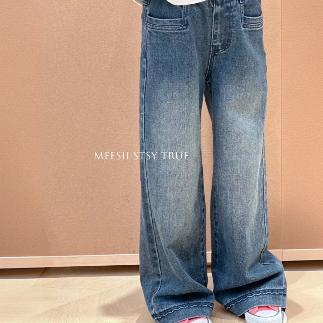 &苏珊&2025新款直筒裤休闲百搭牛仔直筒裤简约宽松高腰时尚987