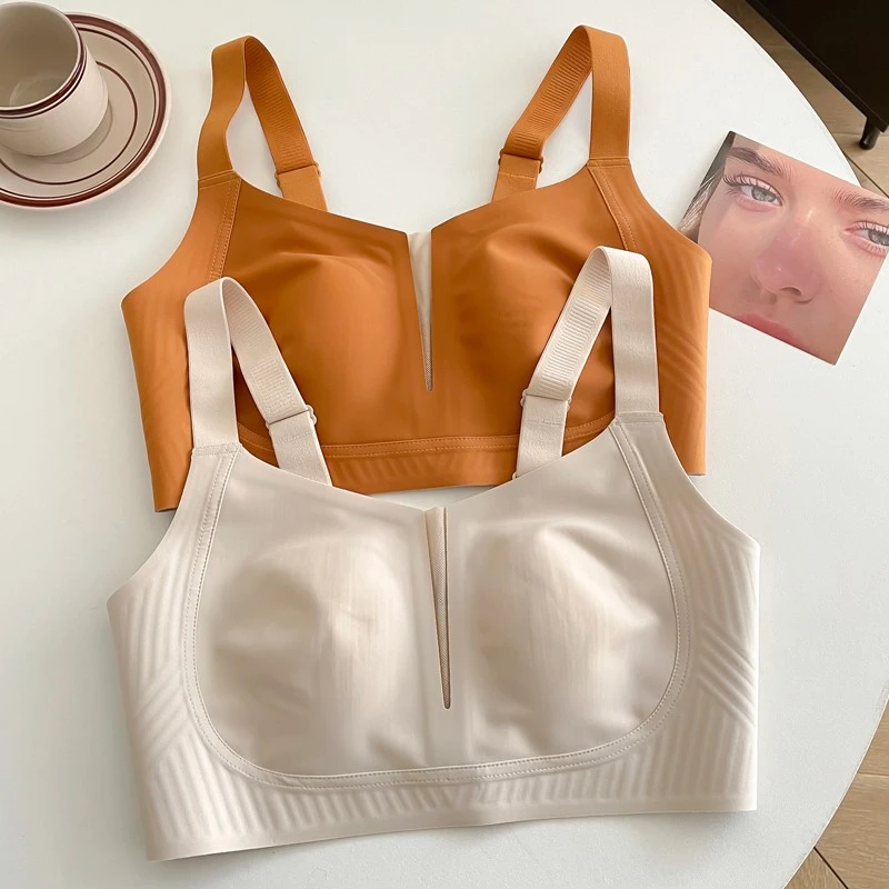 超薄款无痕大码内衣女大胸显小聚拢收副乳防下垂全罩杯调整型文胸