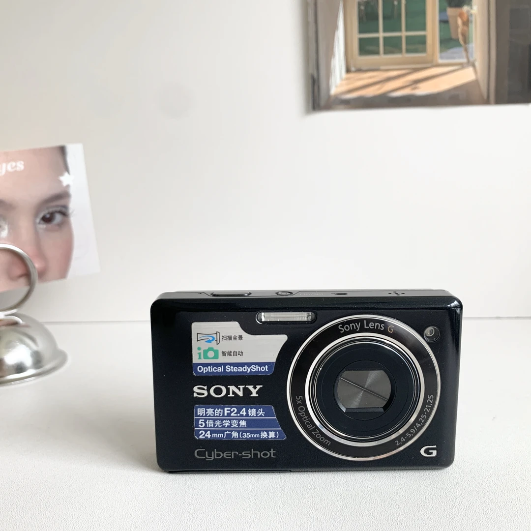 9新 Sony/索尼 w390黑色1410万像素5倍变焦 人像清透奶油肌质感