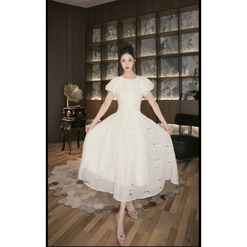 六爻定制 法式赫本风名媛显瘦优雅时尚连衣裙 45214