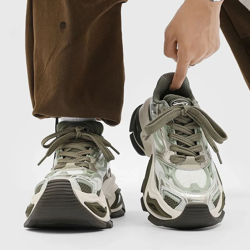 异瞳猫眼老爹鞋男汪苏泷同款机甲风增高透气网面秋冬休闲运动鞋女