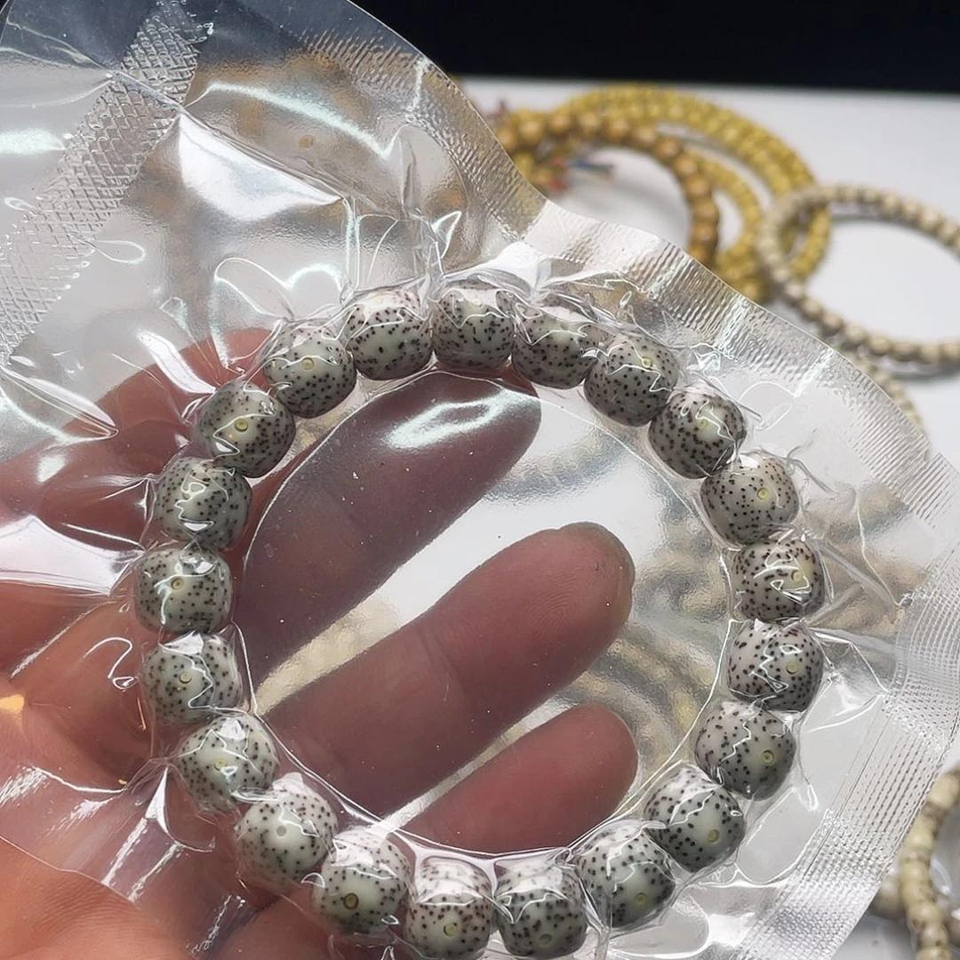 手串星月菩提石玉料11x10