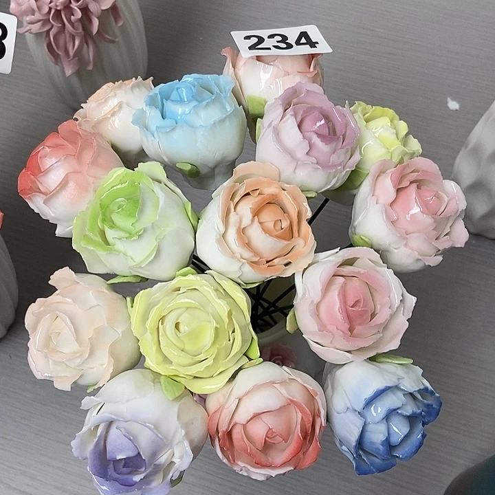 陶瓷纯手工捏花设计