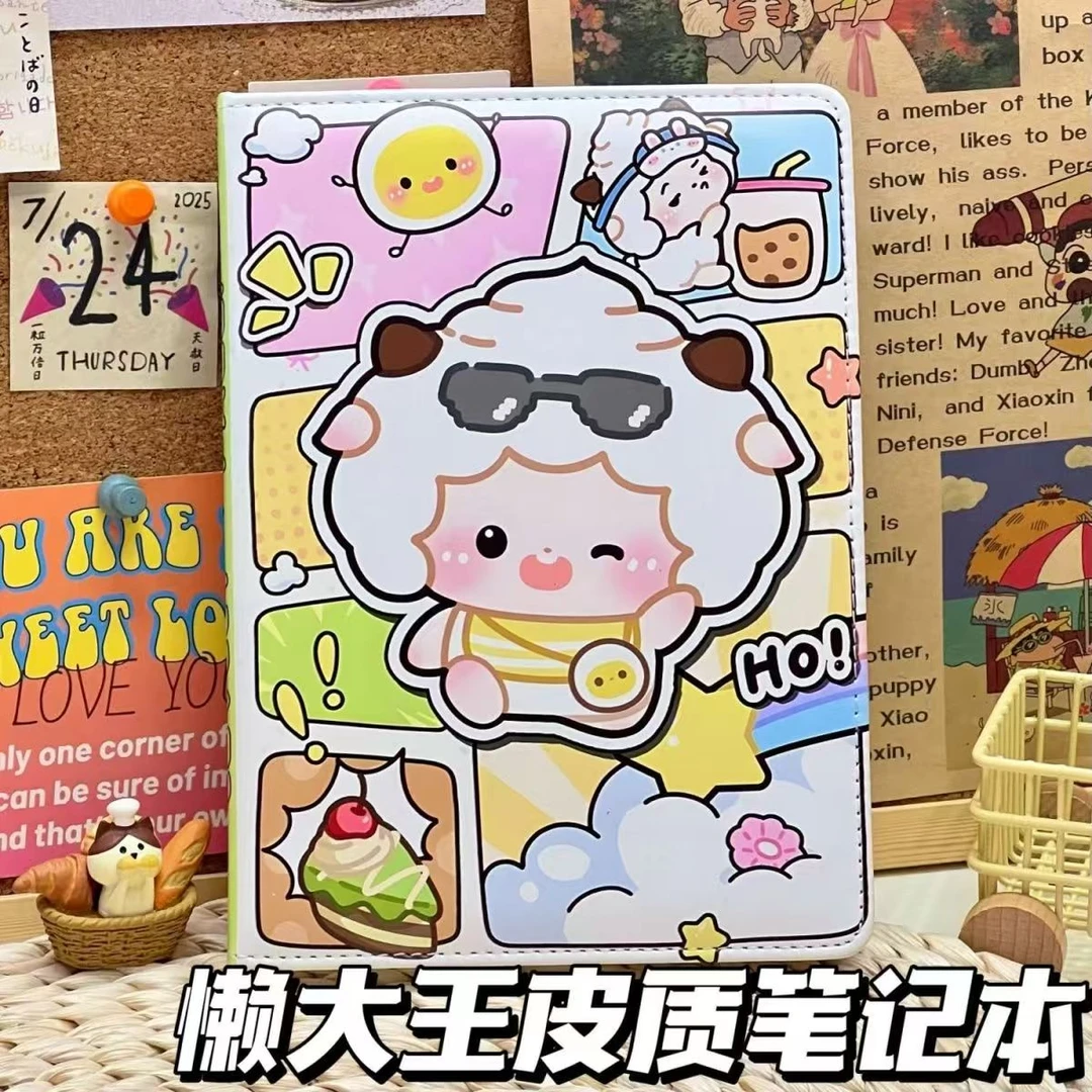 【直播配款】新款A5彩页皮革硬壳手账笔记本