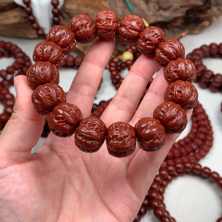 猴头核桃吊坠龙纹八棱18