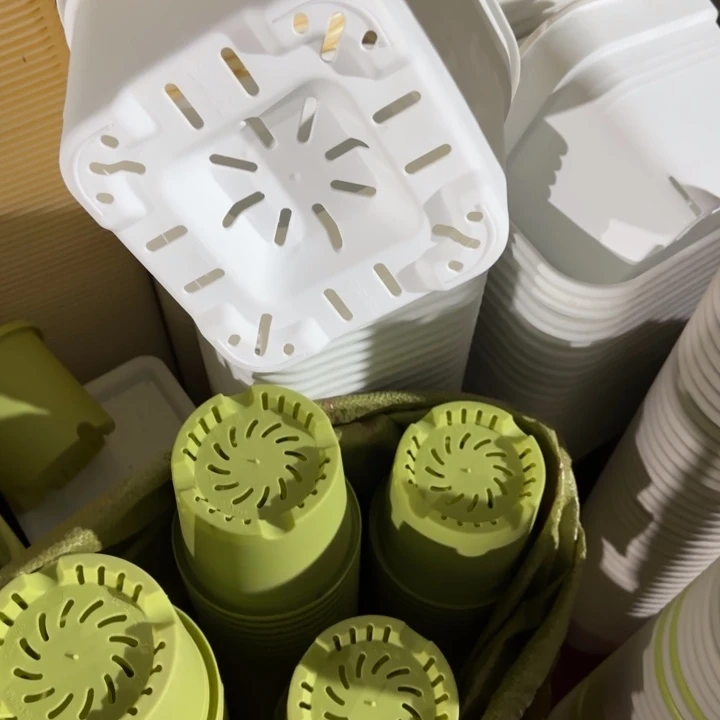 口径25方盆10个白色的白色的