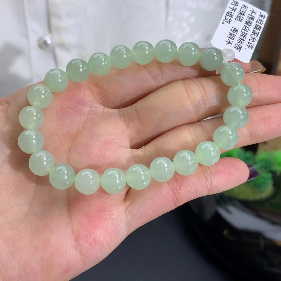 未镶嵌手链翡翠卡8冰胶晴手串