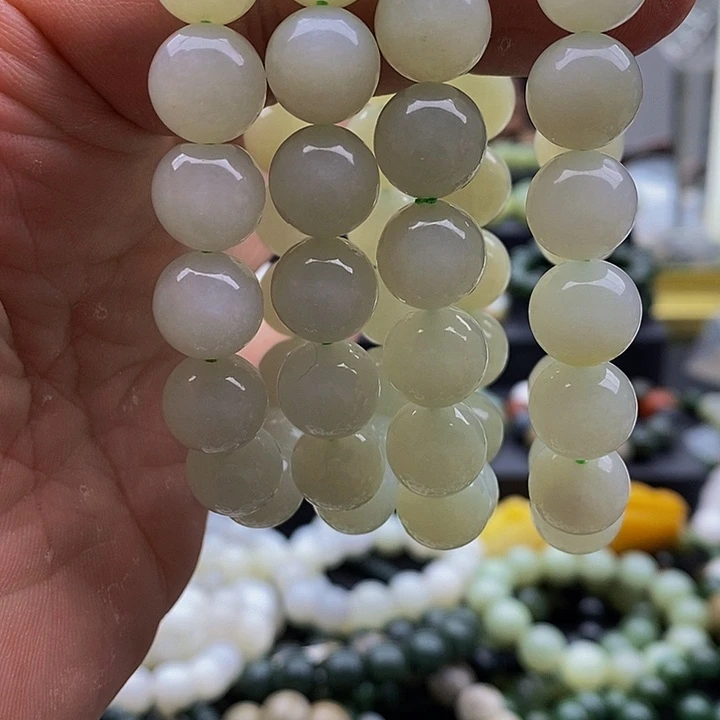 【闪购商品】手链未镶嵌和田玉12晴水拍一发一