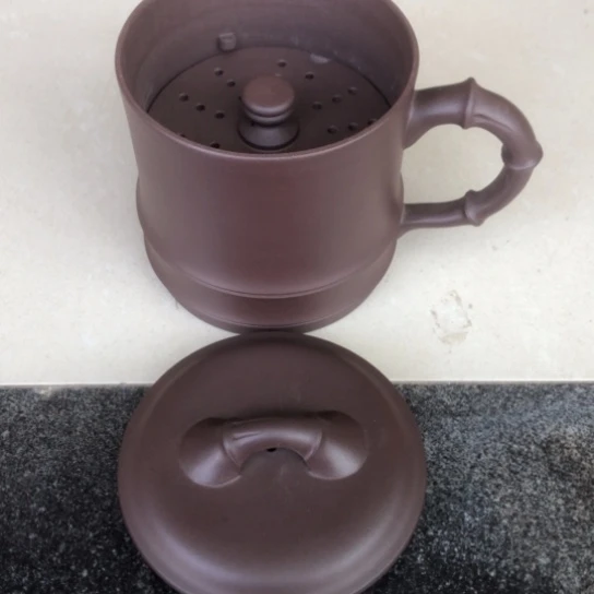 紫泥茶杯竹节杯容量700