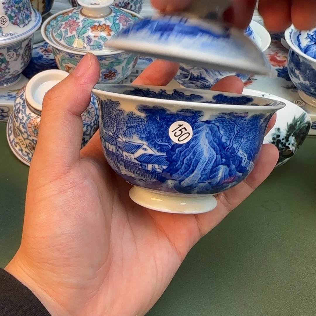 彦祖纯手工手绘茶具150
