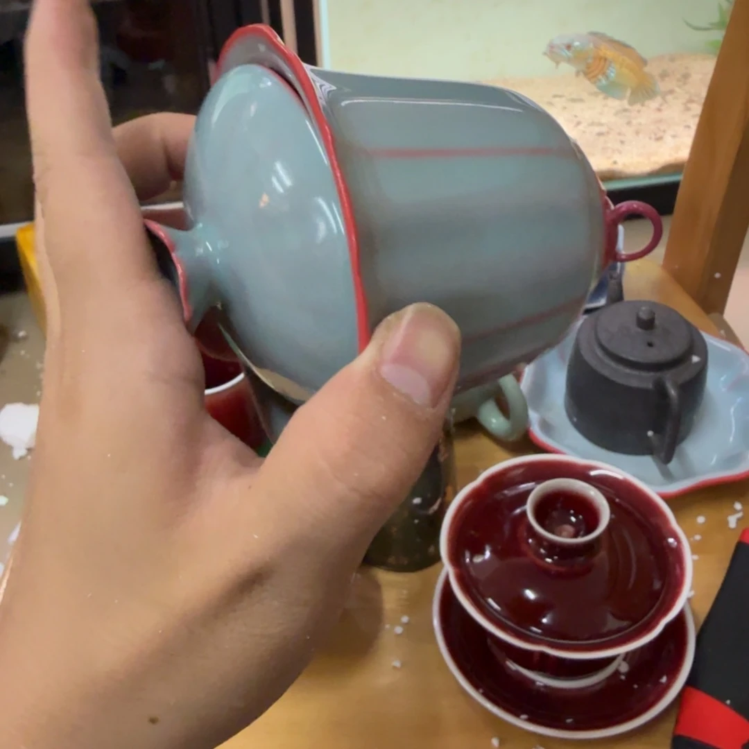 绿泥陶瓷茶具微瑕介意勿拍