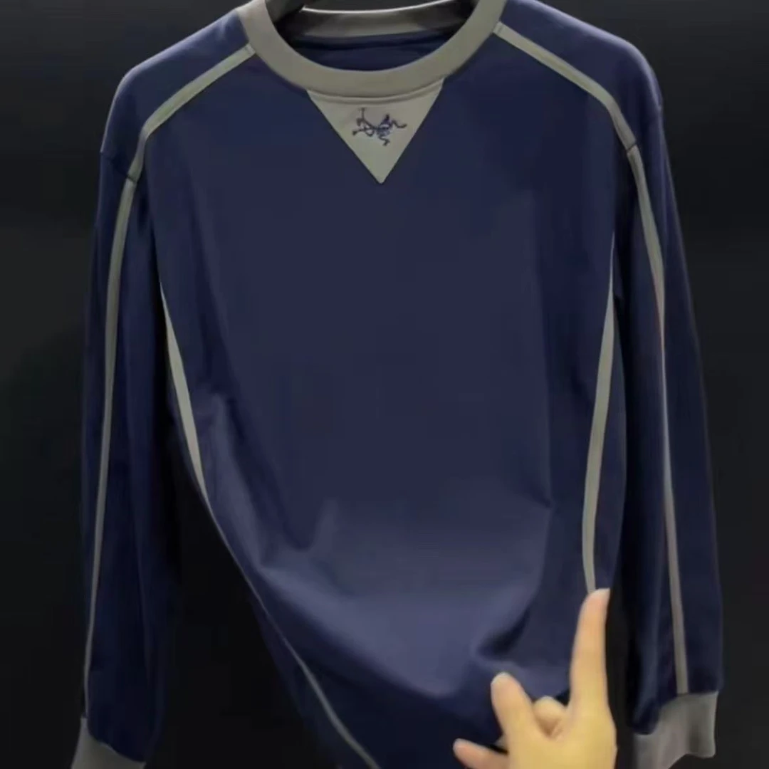 2025高品质秋季新款卫衣轻奢3D刺绣时尚套头圆领长袖高级感男装