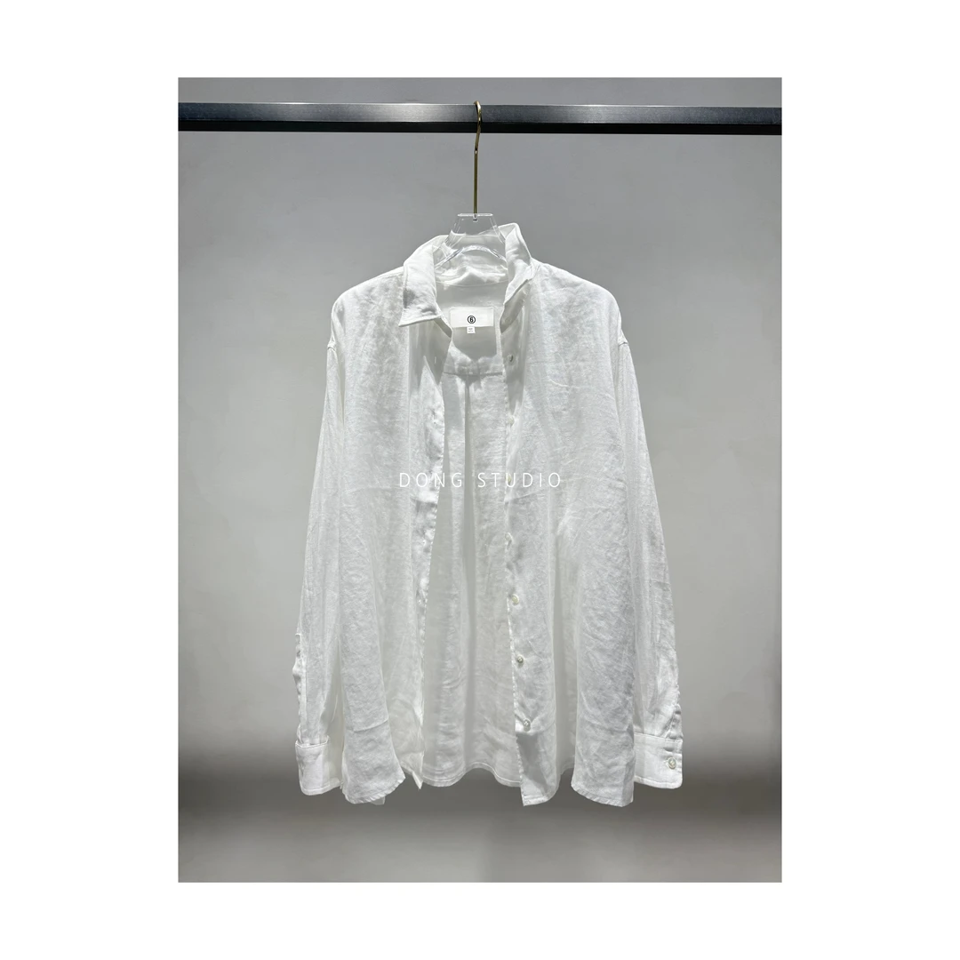 亚麻扭扭乐｜松弛慵懒扭领纯亚麻衬衣I6024