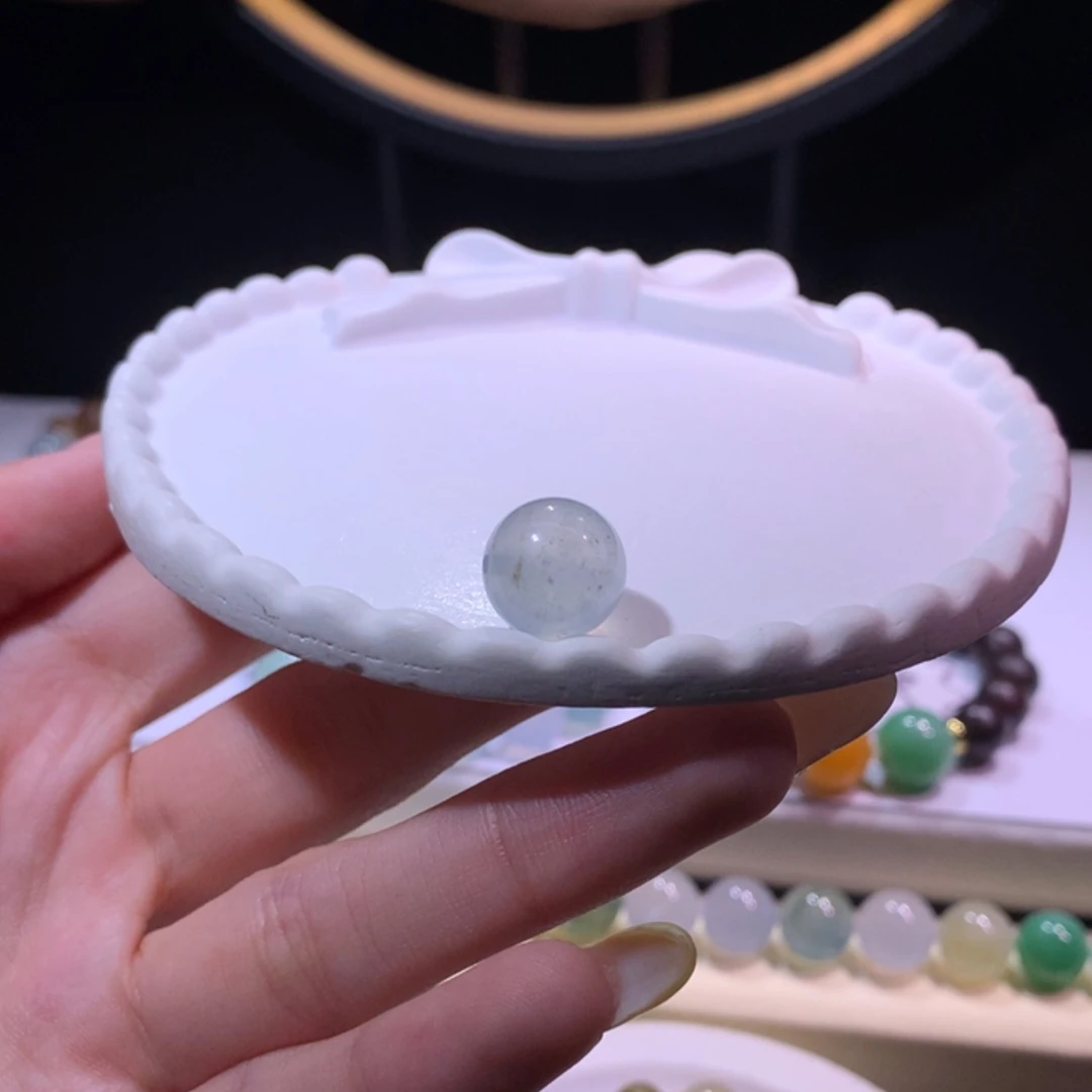 【闪购商品】翡翠散珠，冰透撒花圆珠，卡12