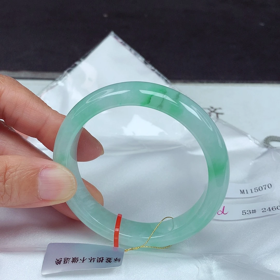 未镶嵌手镯翡翠53圈5070