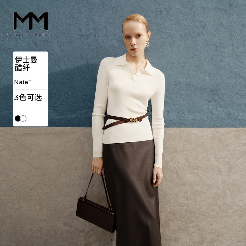 MM麦檬商场同款24秋新品醋酸羊毛百搭时尚针织衫5F7932691