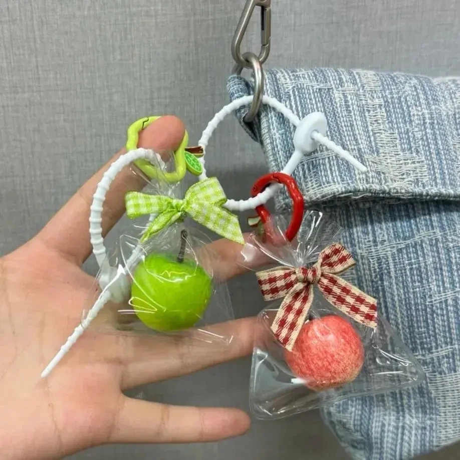 一颗苹果 一袋苹果 苹果扣挂件钥匙扣包包挂件平安果礼物情侣挂件