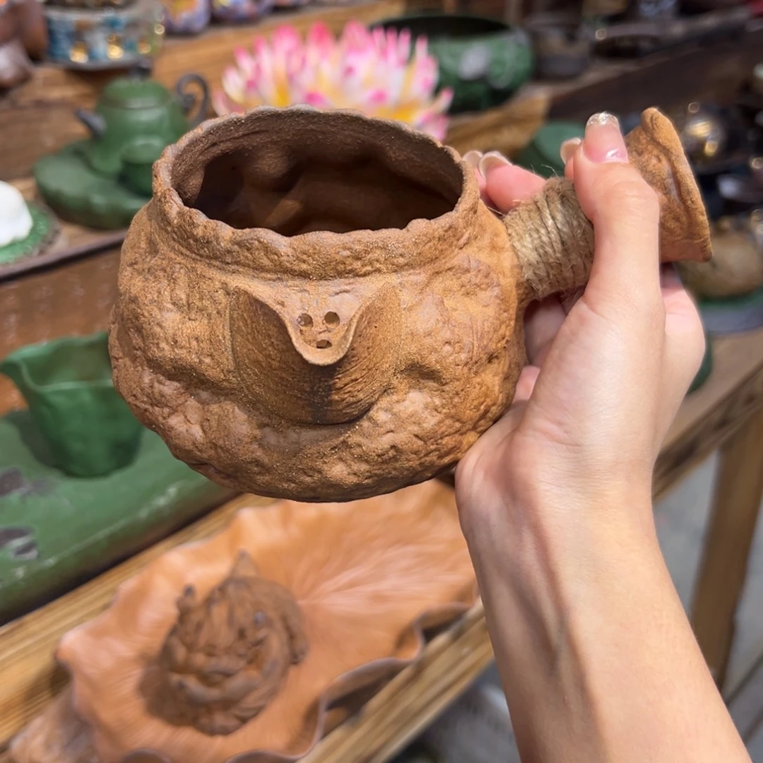裸烧老岩泥原矿茶具